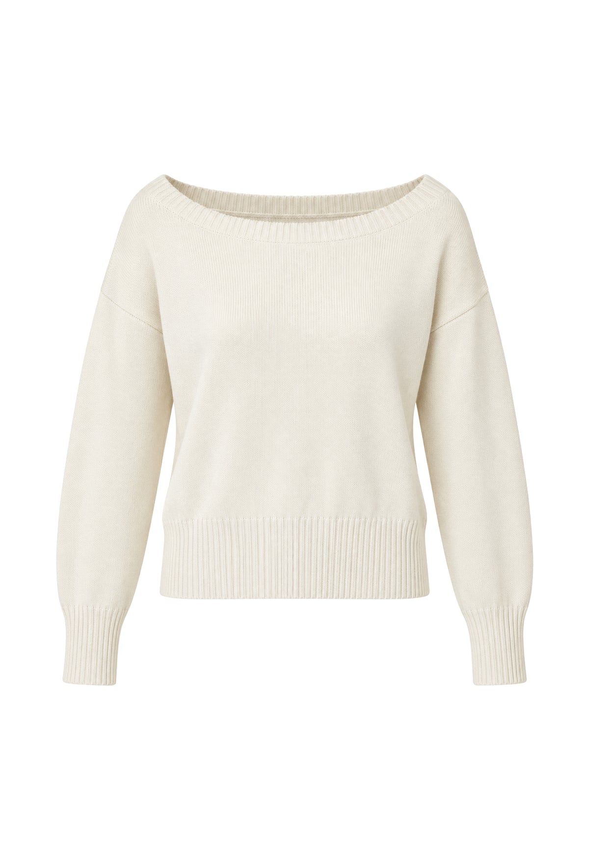 Weekend Max Mara - Maglia in puro cotone con scollo a barchetta 