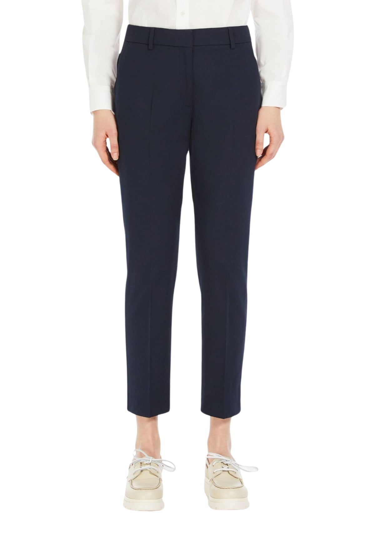 Pantalone a sigaretta in cotone stretch 