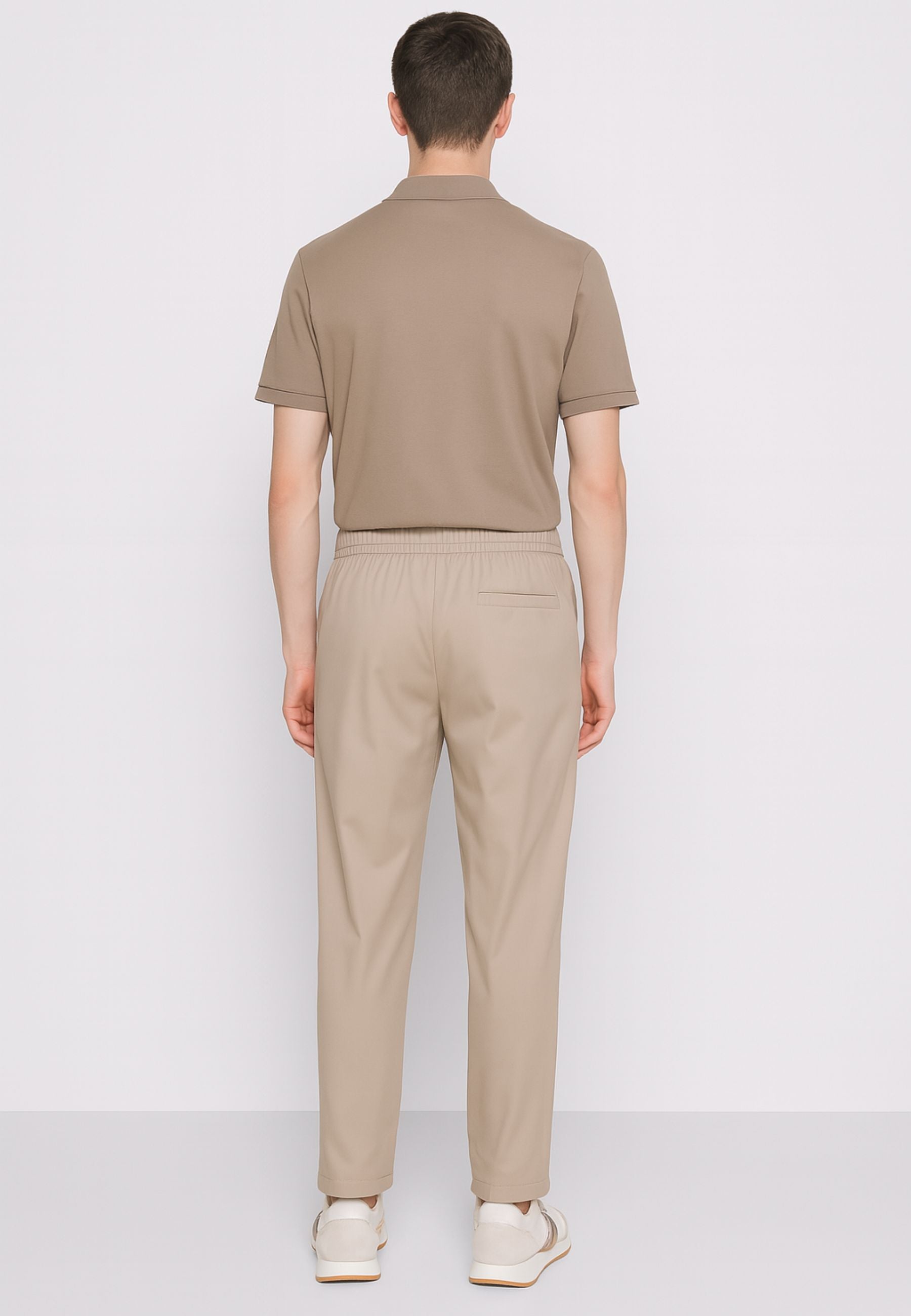 PANTALONE L30 COTTON STRETCH PULL UP RELAXED TAPERED<BR/> 
