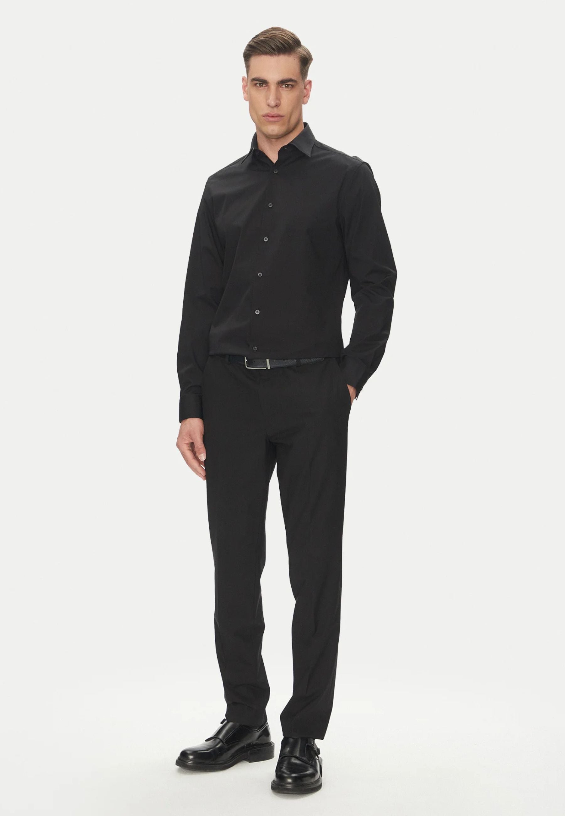 Camicia nera da uomo Calvin Klein 
