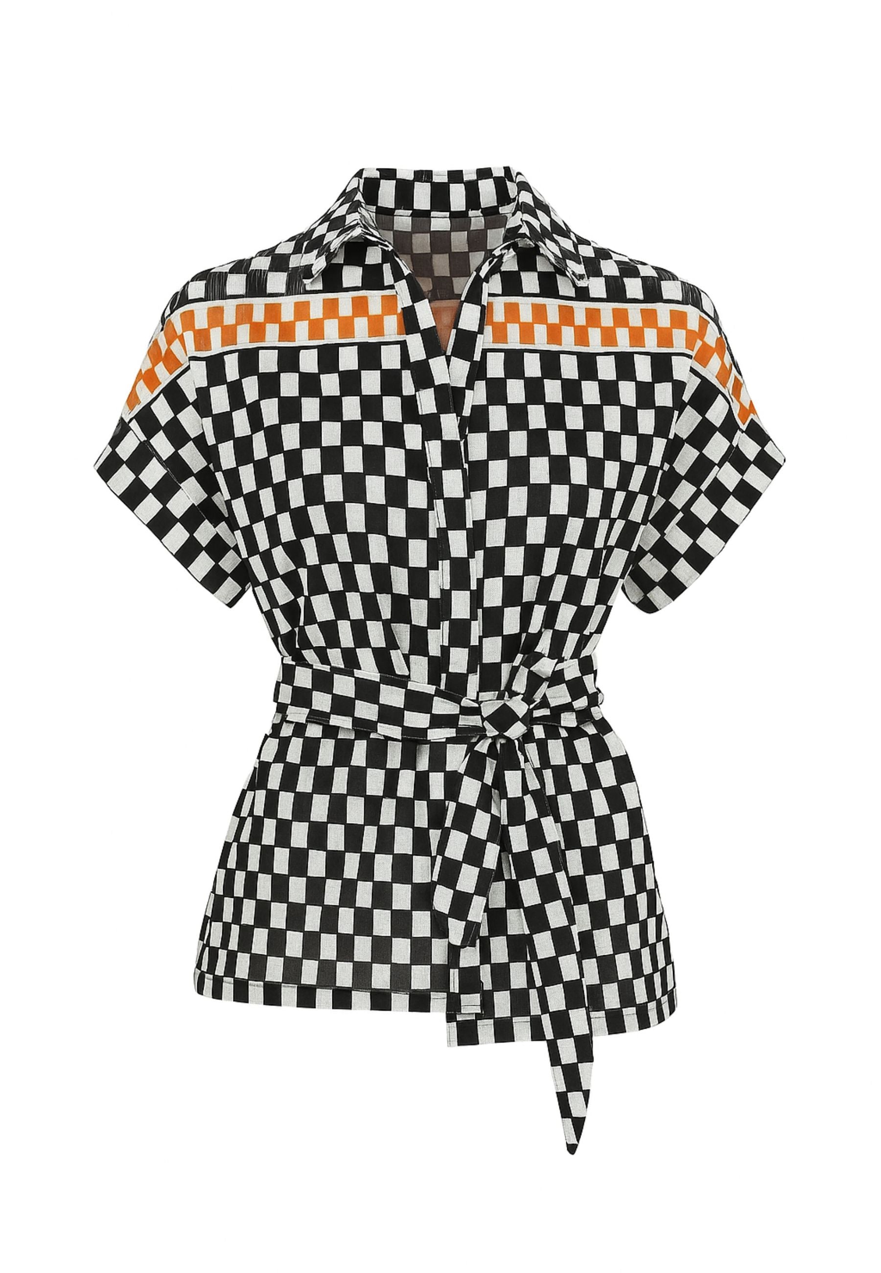 Camicia con nodo in vita 