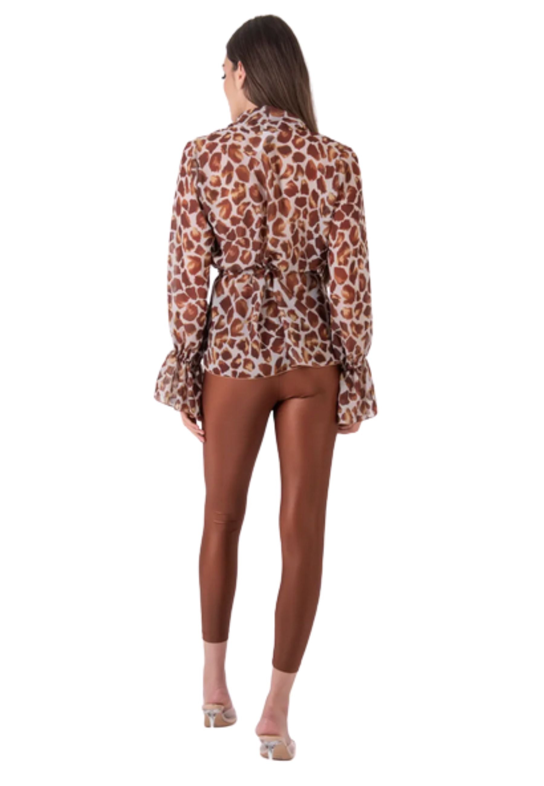Leggings vita alta effetto pelle 