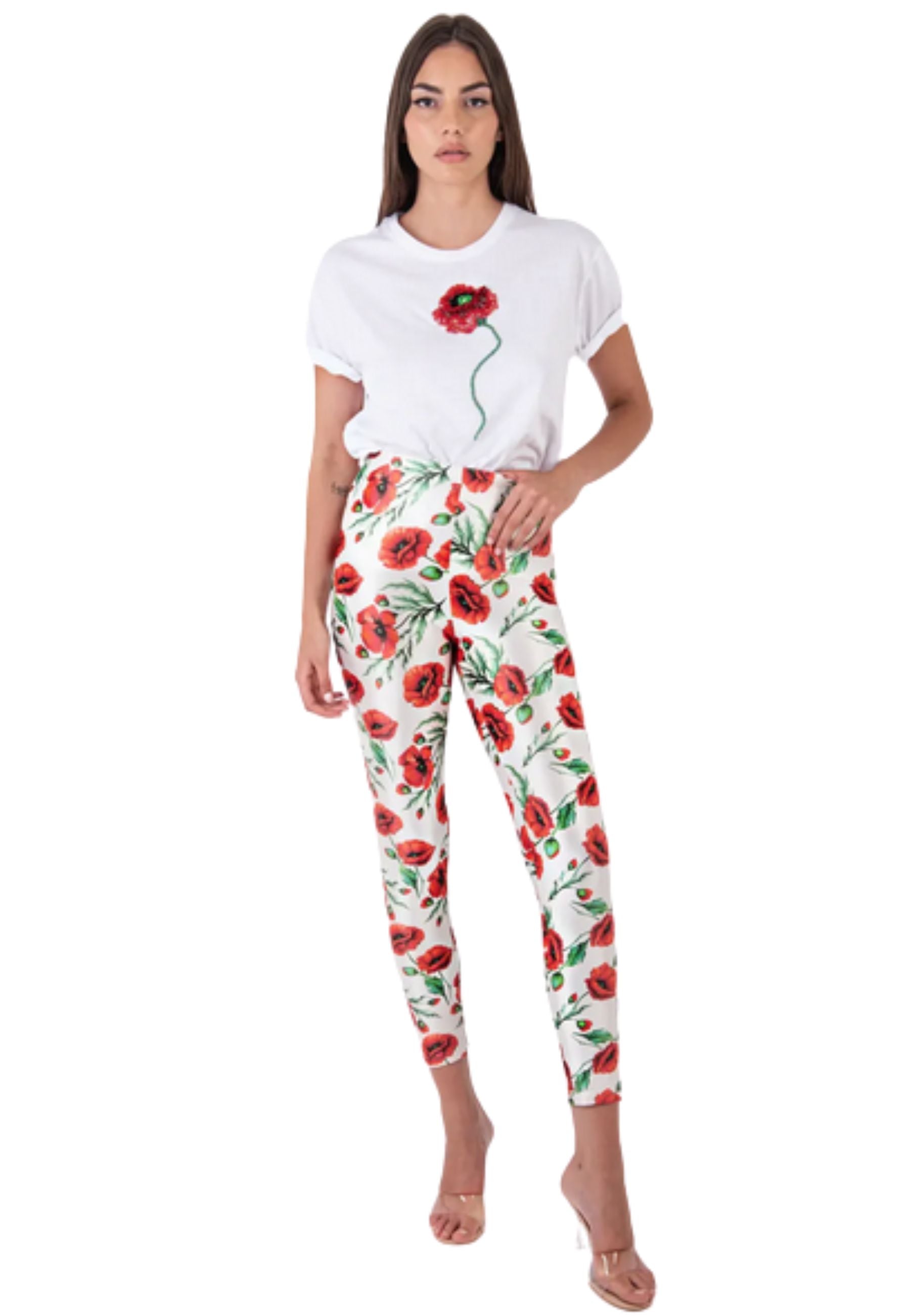 Leggings vita alta fantasia<BR/> 