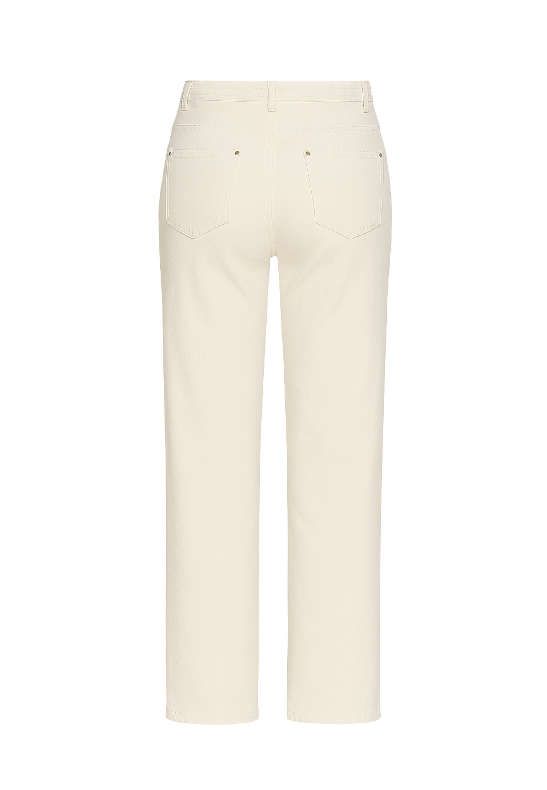 Jeans Donna a Gamba Dritta con Strappi - Colore Bianco 