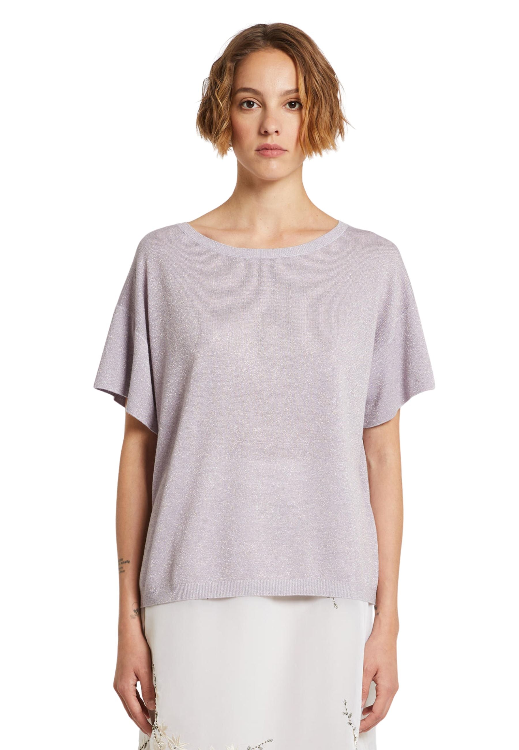 Maglia in filato misto seta lurex 