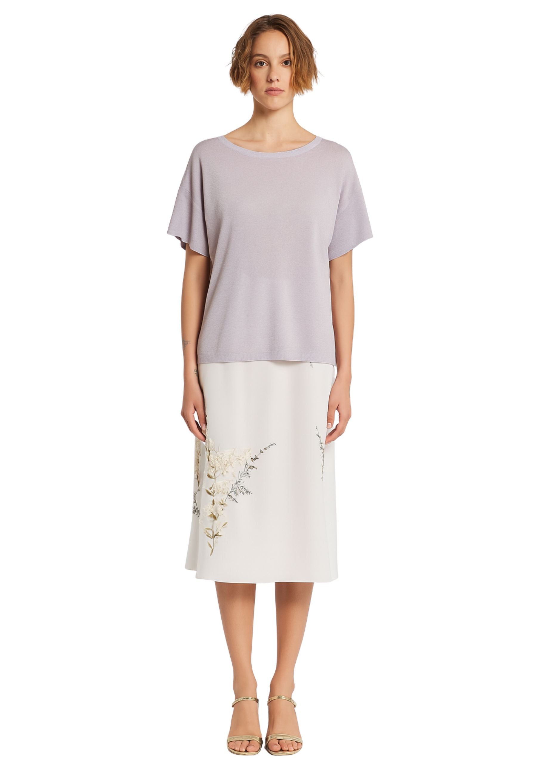 Maglia in filato misto seta lurex 