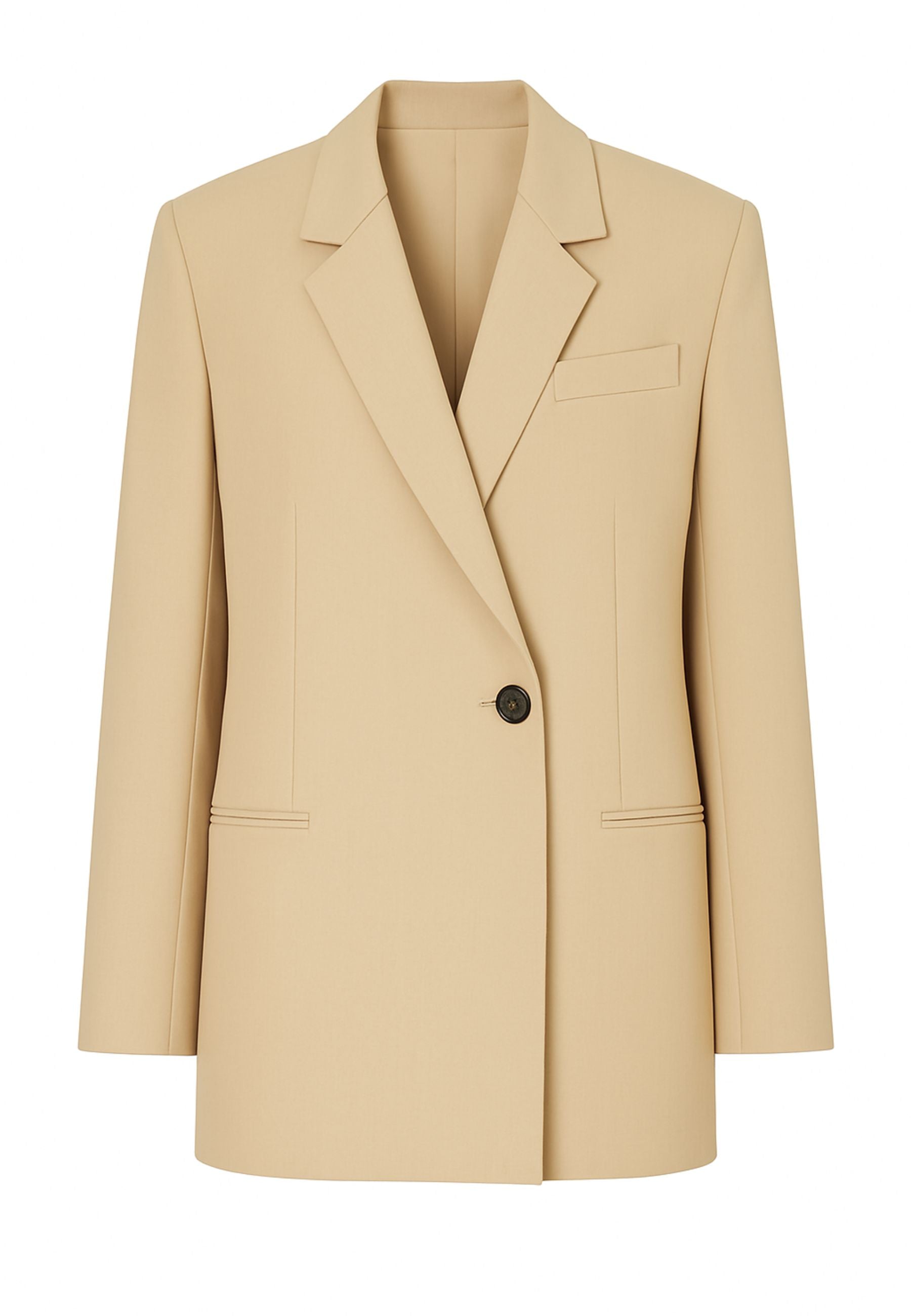 Giacca Donna Beige Sabbia con Bottoni Sartoriali 
