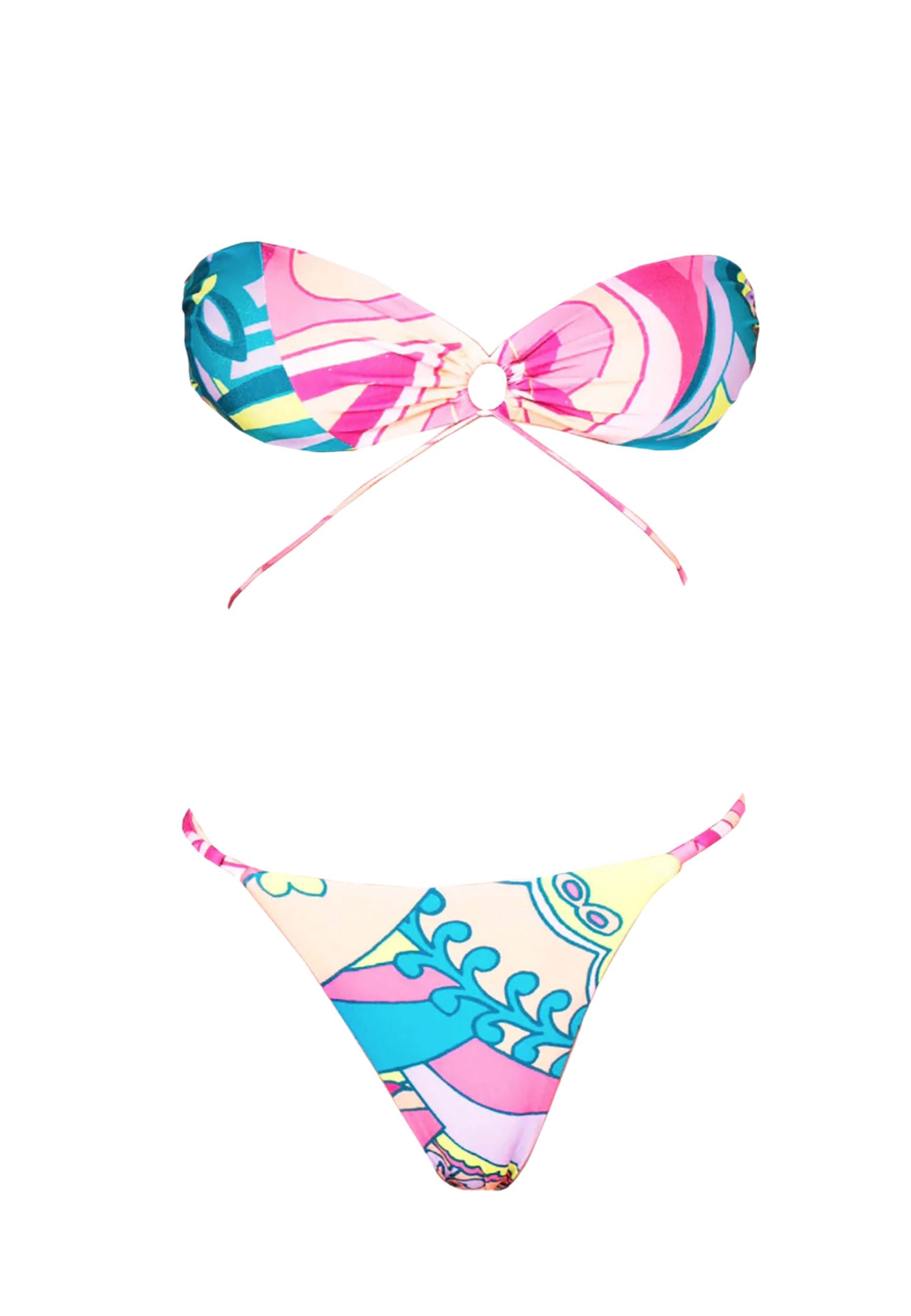 Bikini fascia con slip fisso 