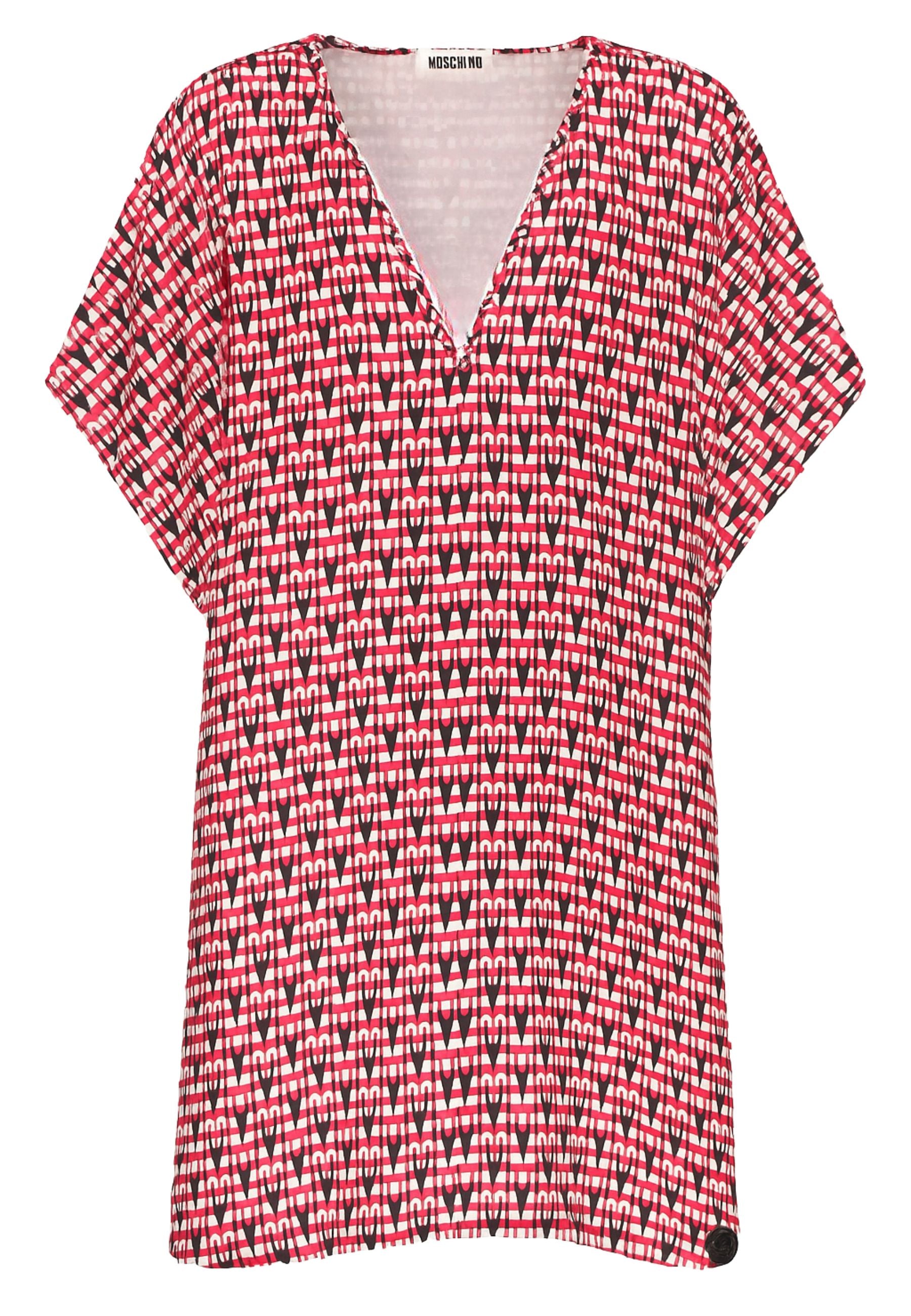 Moschino Swim - Caftano con stampa logo cuore 