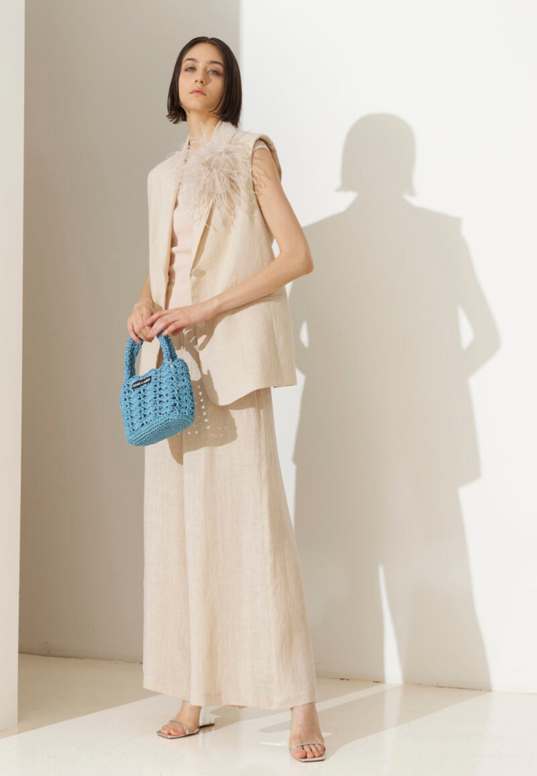 PANTALONE MAXI PALAZZO IN LINO 