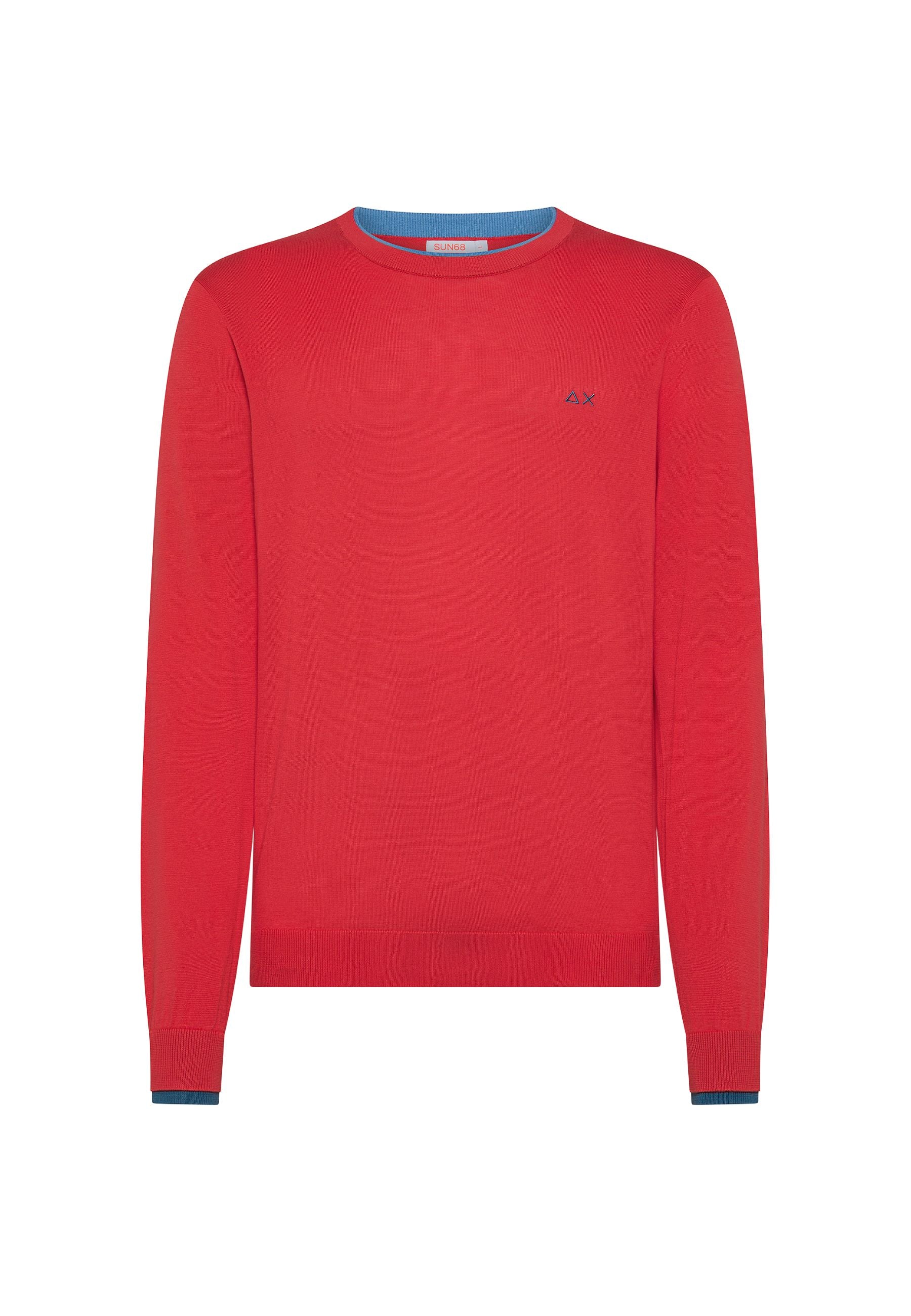 Sweater meck double rib Rosso 