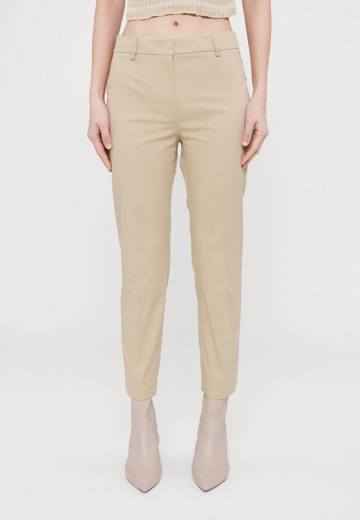 Pantalone slim fit in gabardina stretch 