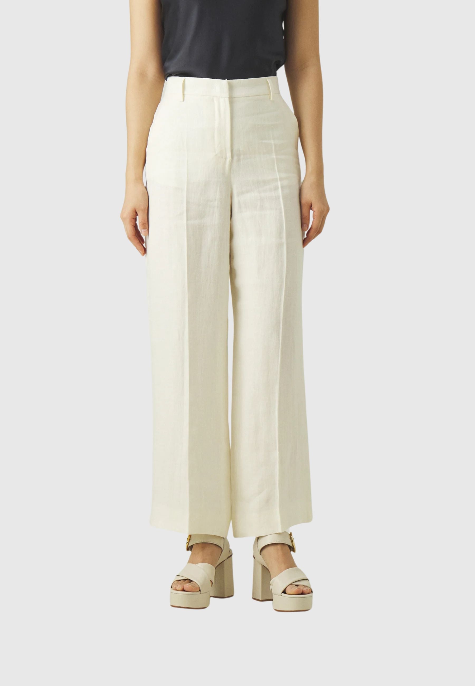Pantalone in canvas di lino 