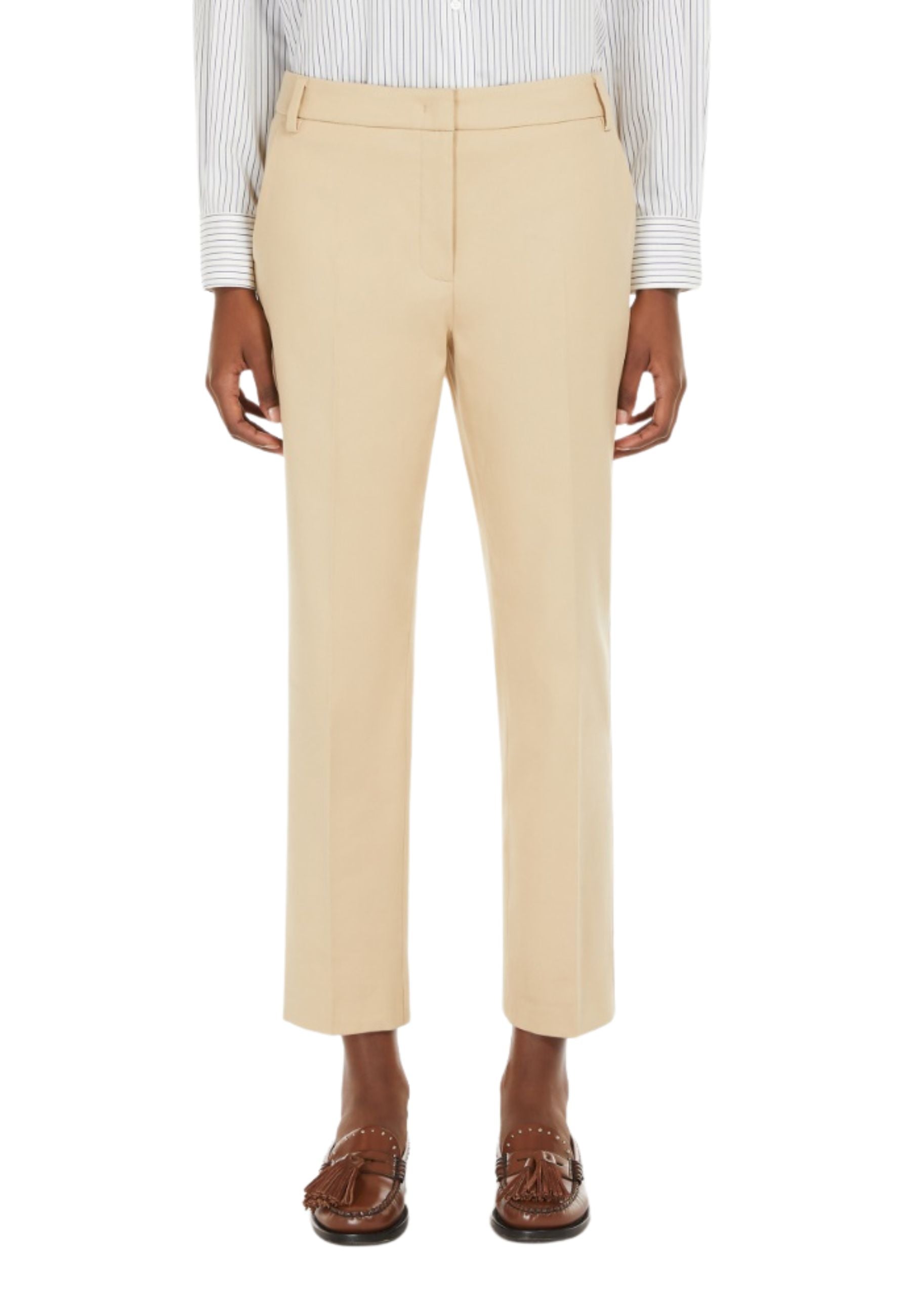 Pantalone a sigaretta in cotone stretch 