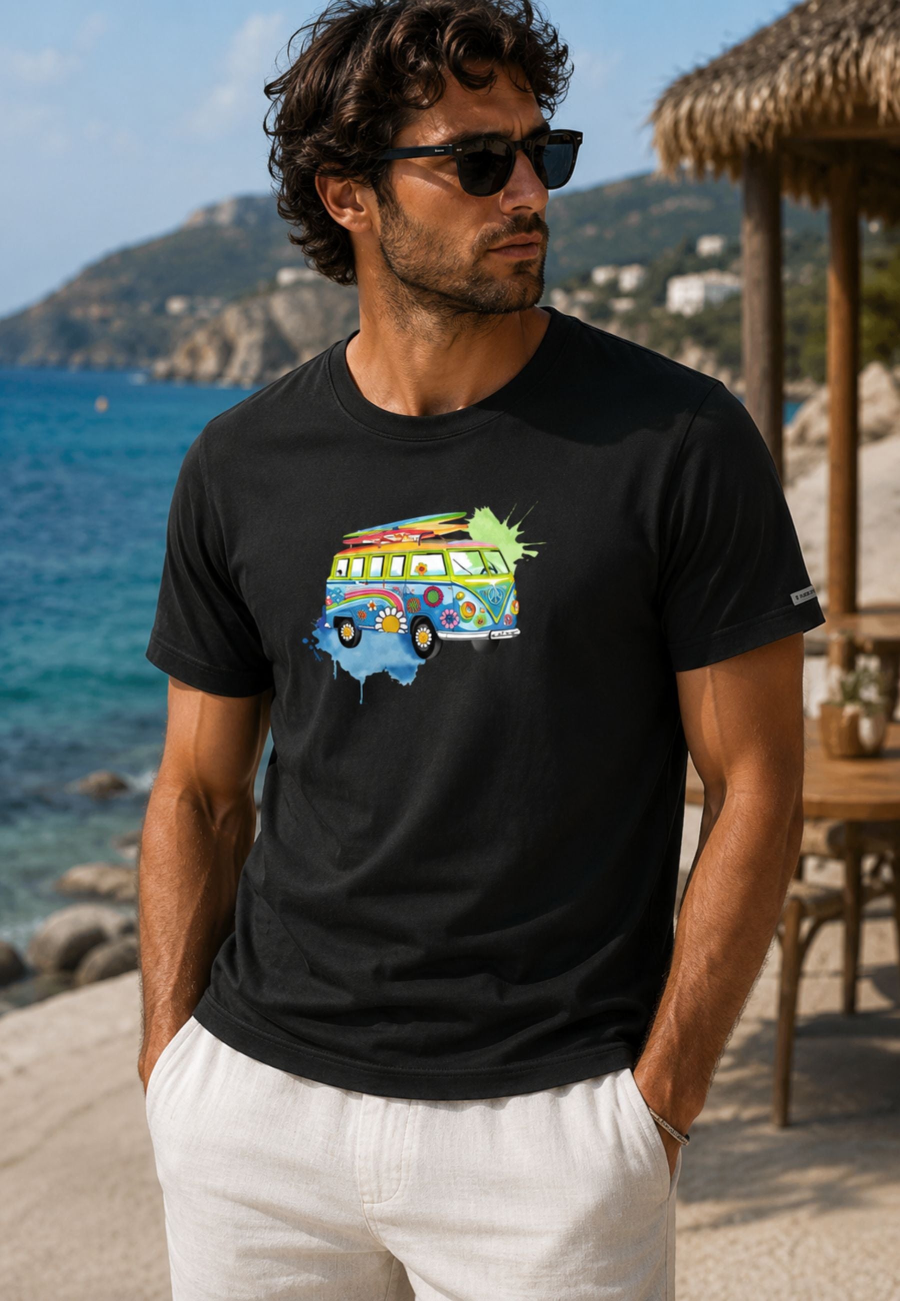 Baia 30 Remi - T-shirt Nera Vintage Van 