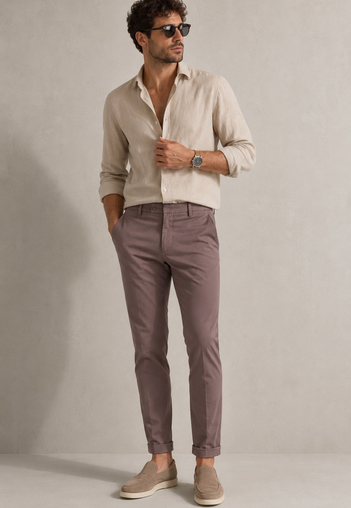 Briglia 1949 - Pantalone Tapered in Cotone Stretch 