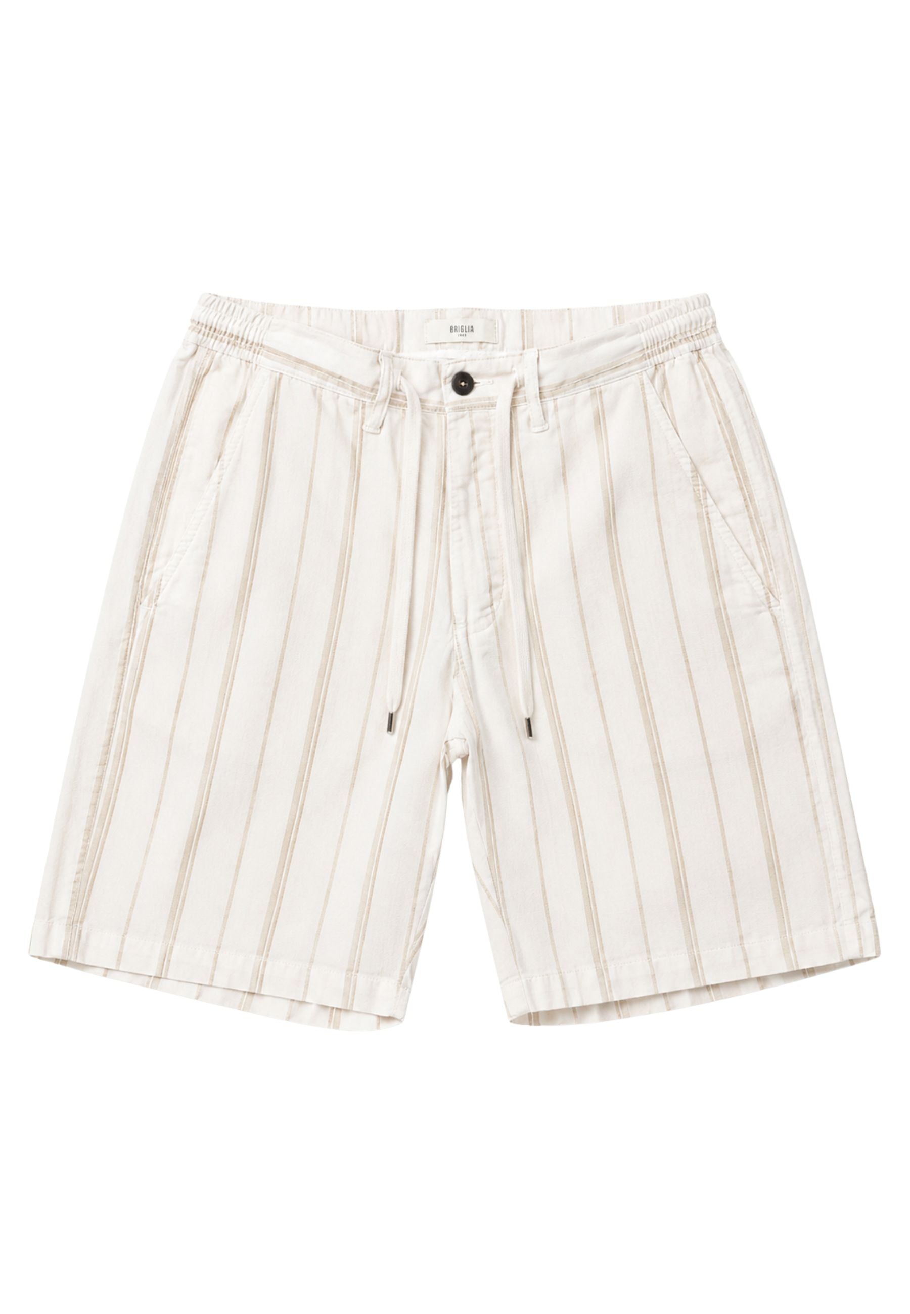 Shorts rigati in lino e cotone Briglia 1949: freschezza e stile per l'estate 