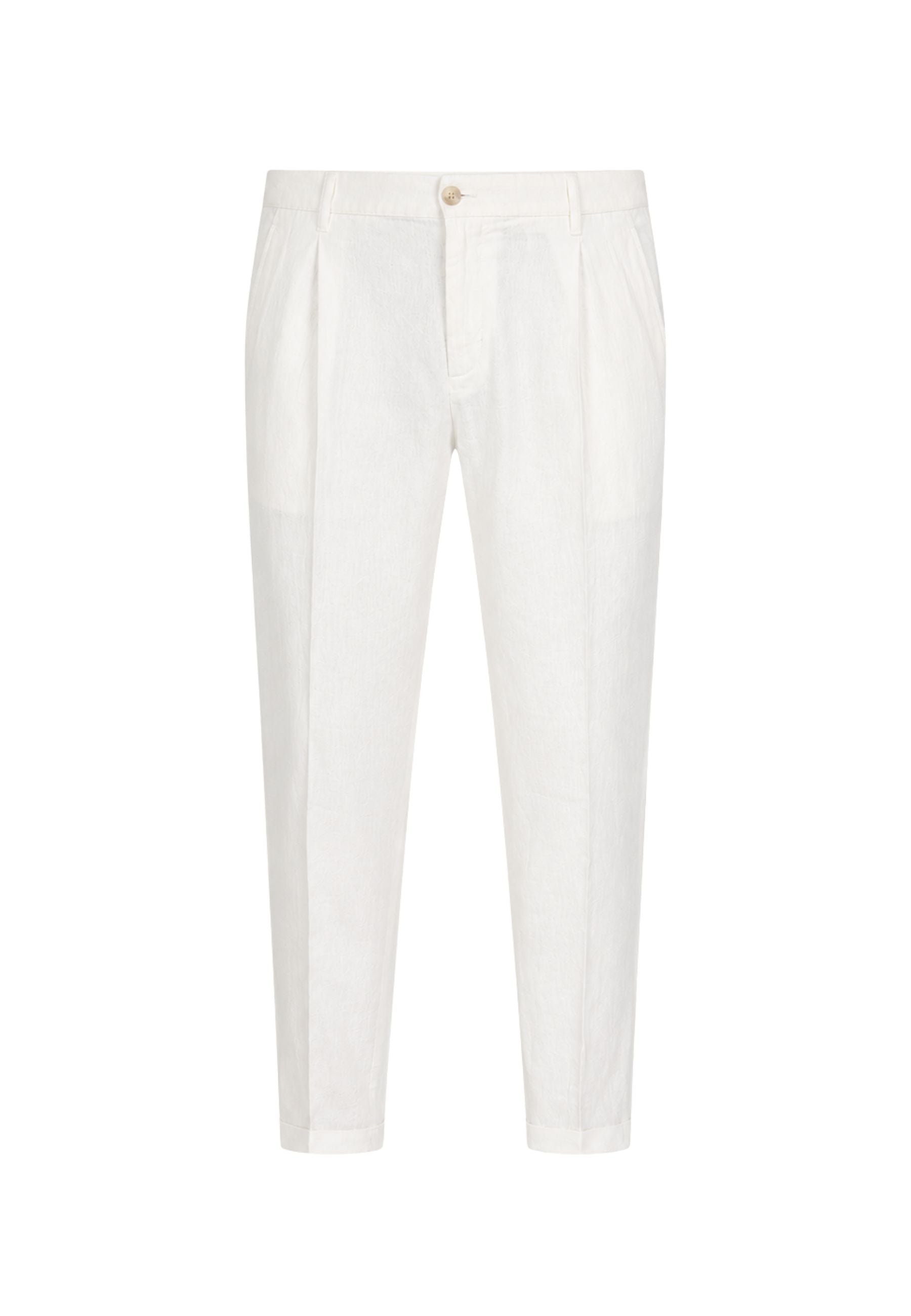 Pantalone Briglia 1949 in puro lino 100% - Bianco 