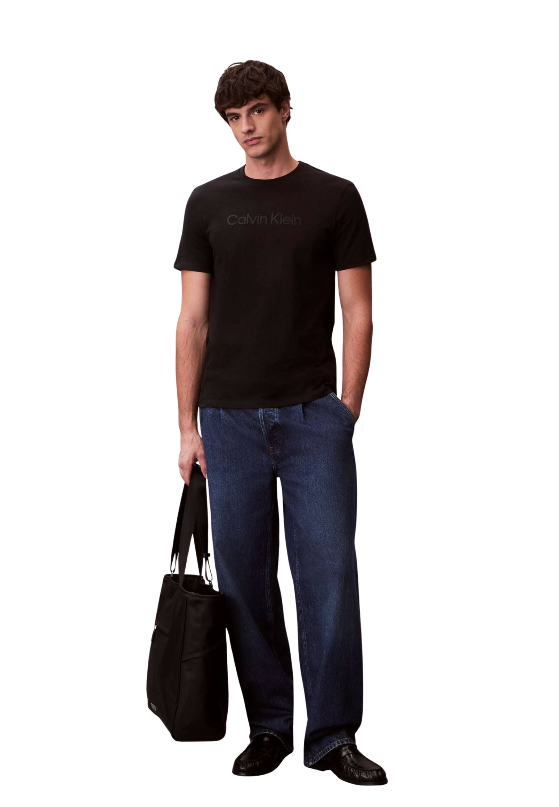 T-shirt Calvin Klein in cotone - Nera 