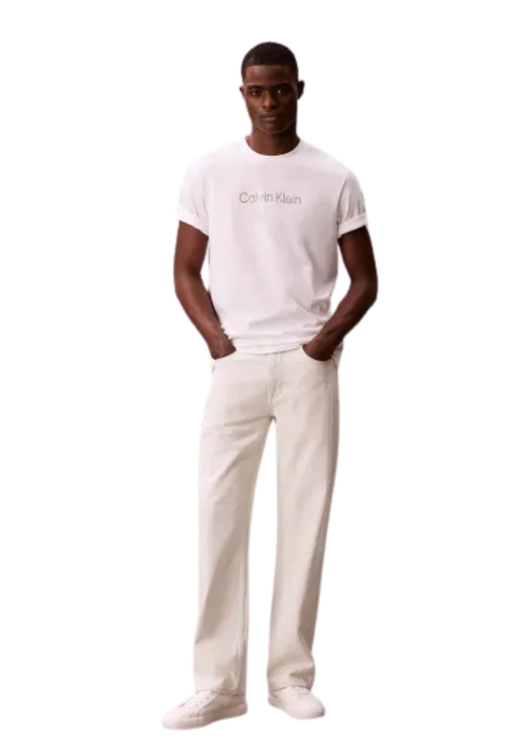 T-shirt Calvin Klein in cotone - Bianca 