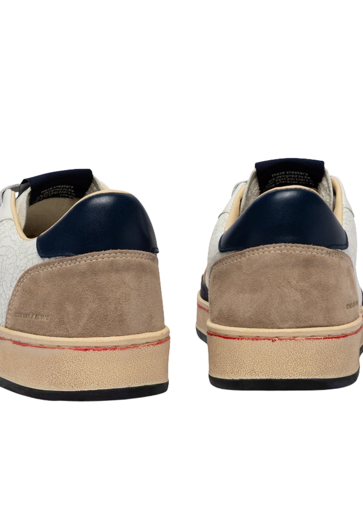 Chelsea Cracked White - Sneakers Uomo Made in Italy 