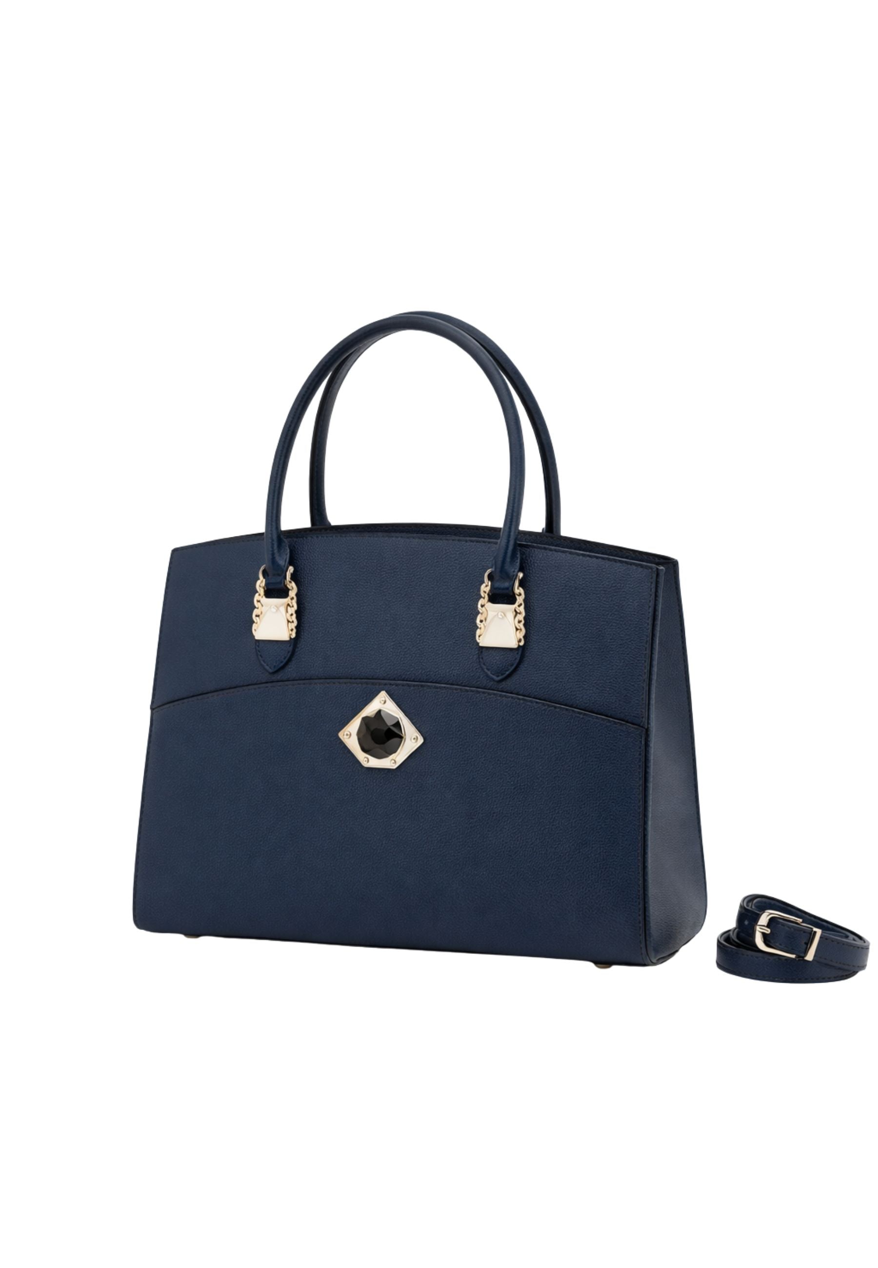 Borsa a mano Cromia in pelle con dettagli gold 