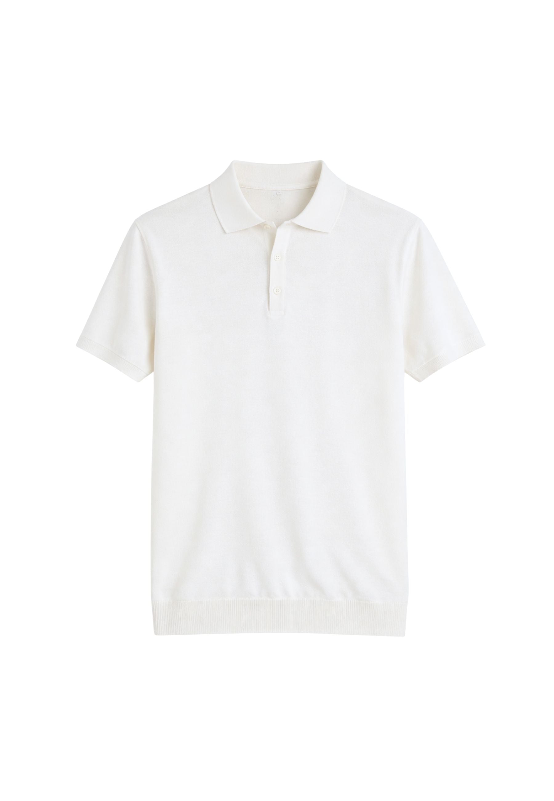 Polo manica corta in crêpe di cotone 