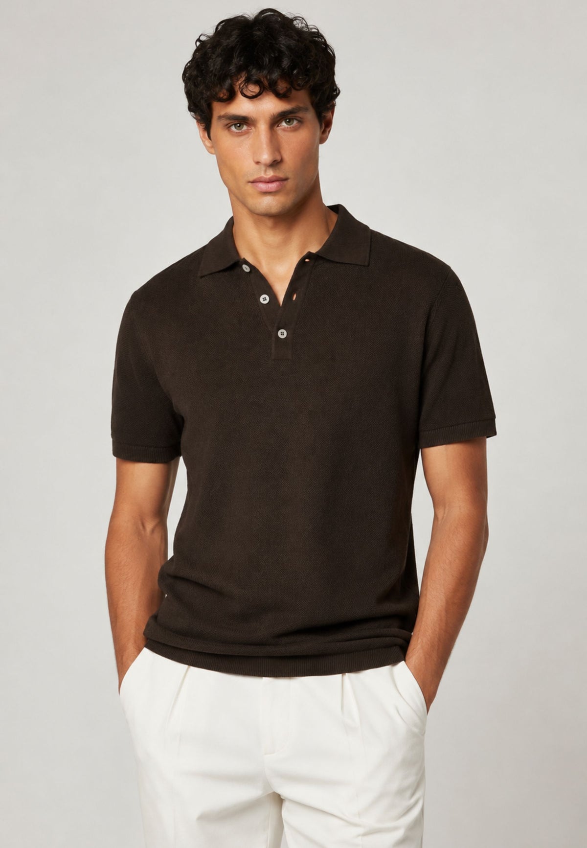 Daniele Fiesoli Polo in Maglia di Cotone 
