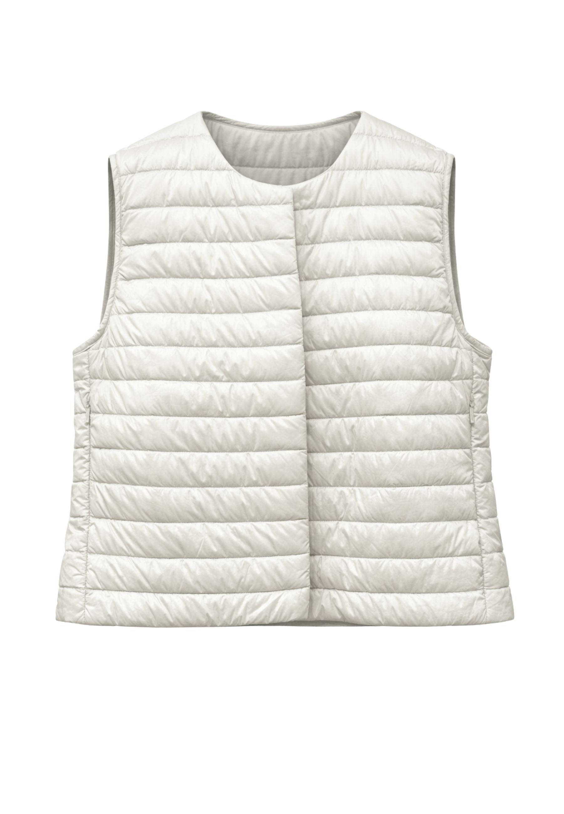 Giubbino donna over in tessuto spalmato con gilet interno estraibile - Verde salvia 