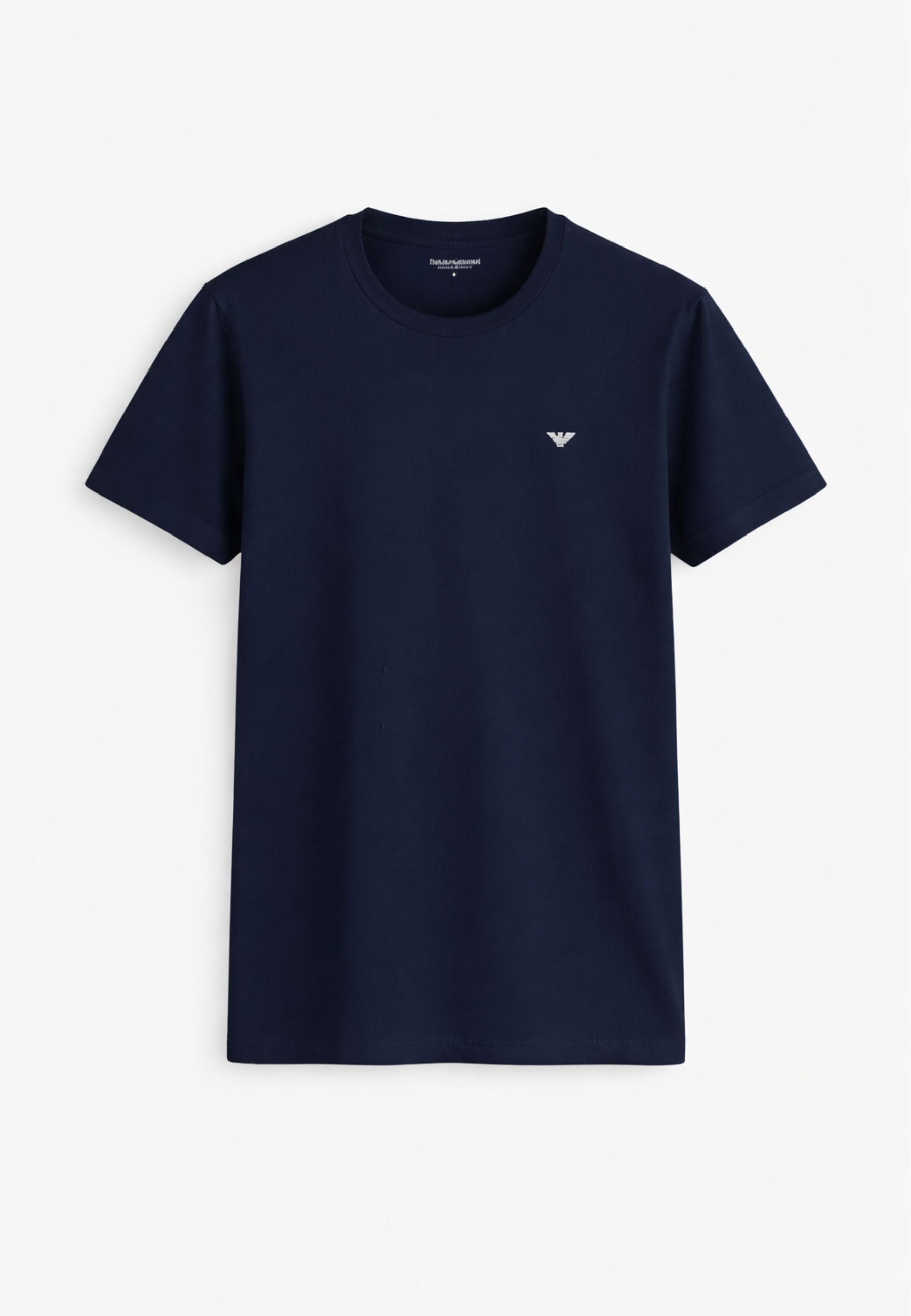 Emporio Armani - T-Shirt Regular Fit con Logo - Confezione 2 pezzi Blu/Bianco 