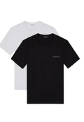Emporio Armani Men's 2 Pack Stretch Crew Neck T-Shirt with Logo
