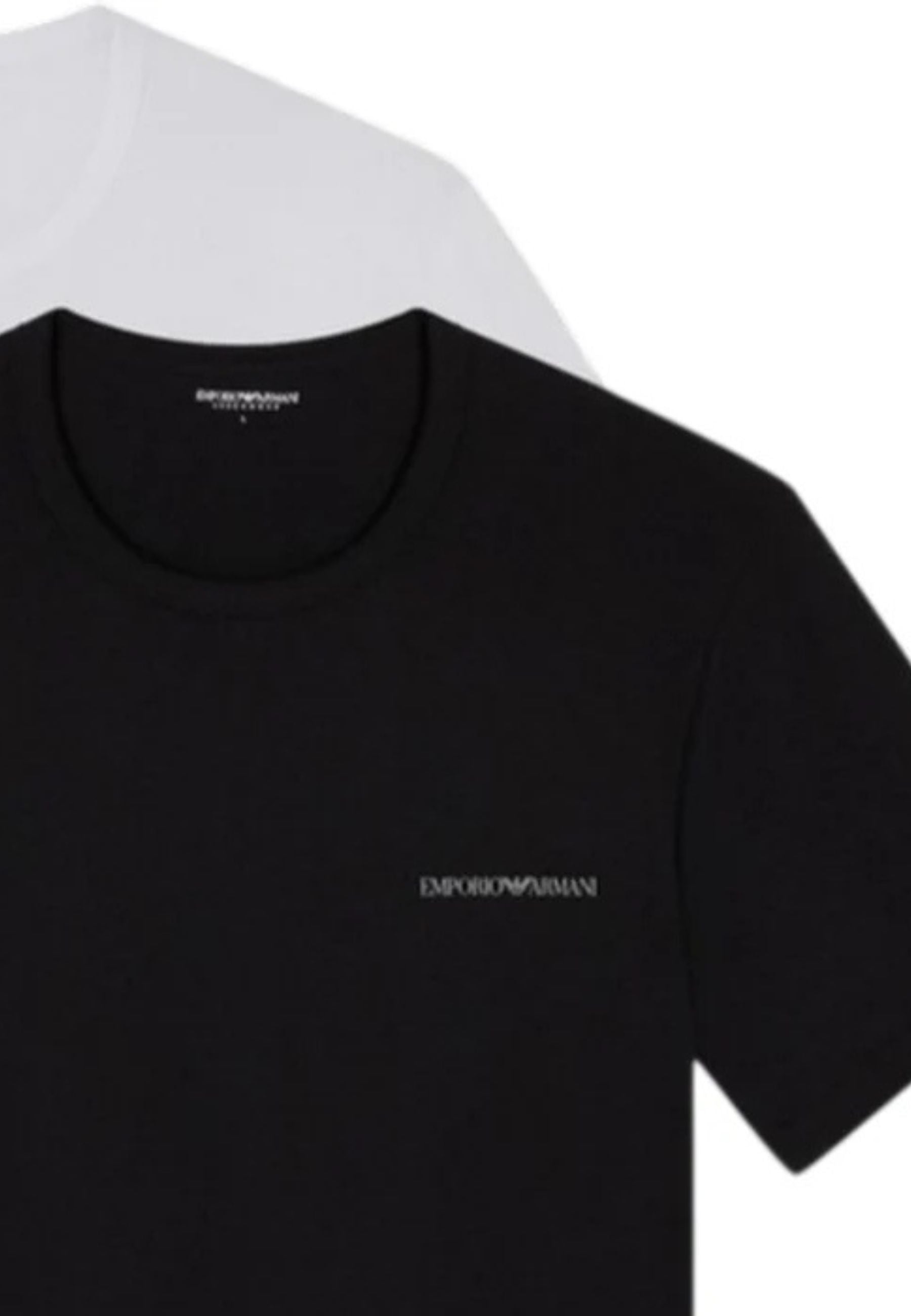 Emporio Armani T-Shirt Uomo 2 Pack Girocollo Stretch con Logo 