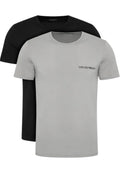 Emporio Armani Men's 2 Pack Stretch Crew Neck T-Shirt with Logo