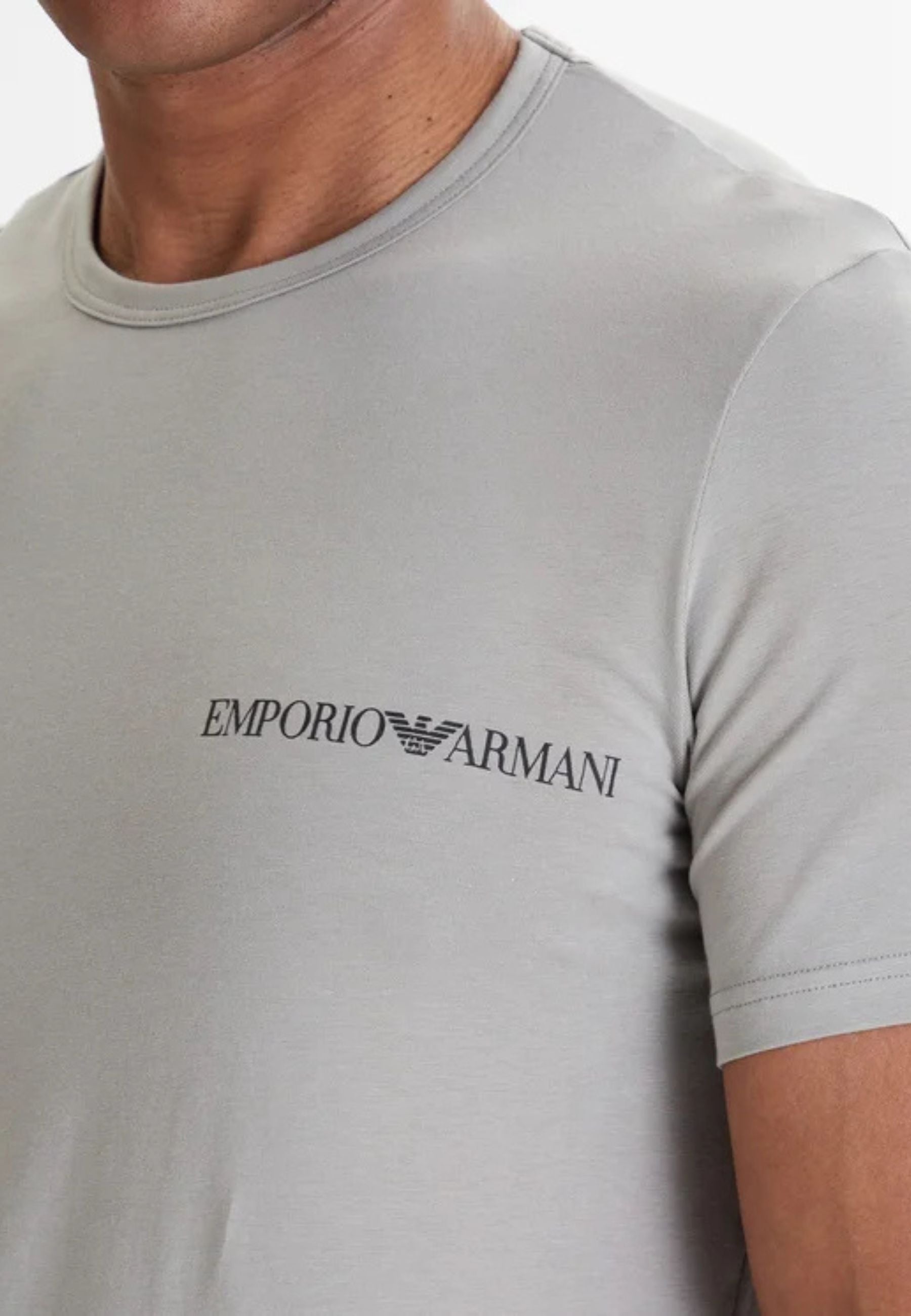 Emporio Armani T-Shirt Uomo 2 Pack Girocollo Stretch con Logo 