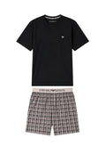 Emporio Armani Herren-Pyjama mit Bermuda-Shorts aus Jersey im Mustermix