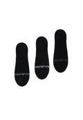 Emporio Armani Herren-Füßlinge, 3 Paar, Stretch-Baumwolle – Schwarz