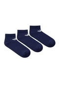 Socks Pack 3 Pairs in Stretch Cotton with Jacquard Logo - Made in Italy