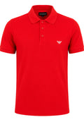Emporio Armani Polo Uomo in Piqué di Cotone - Rossa