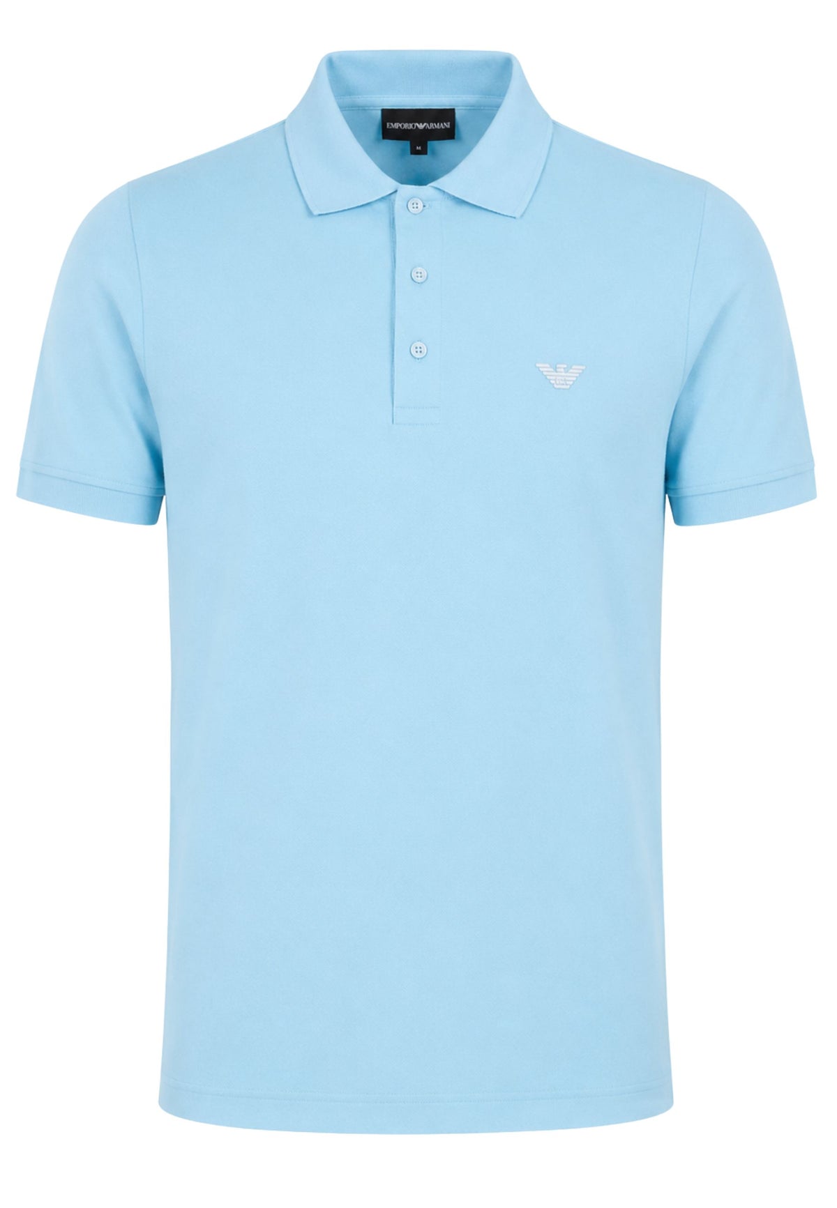 Emporio Armani Polo Uomo in Piqué di Cotone - Azzurro 