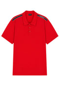 Emporio Armani Men's Polo Shirt with Logo Tape on Shoulders - Red