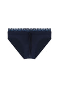Emporio Armani - Slip de baño con cordón y logo jacquard