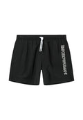 Emporio Armani Herren Badeshorts mit Logo-Stickerei – Schwarz