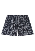 Emporio Armani Costume da Bagno Uomo Shorts Stampa Logo All Over - Nero
