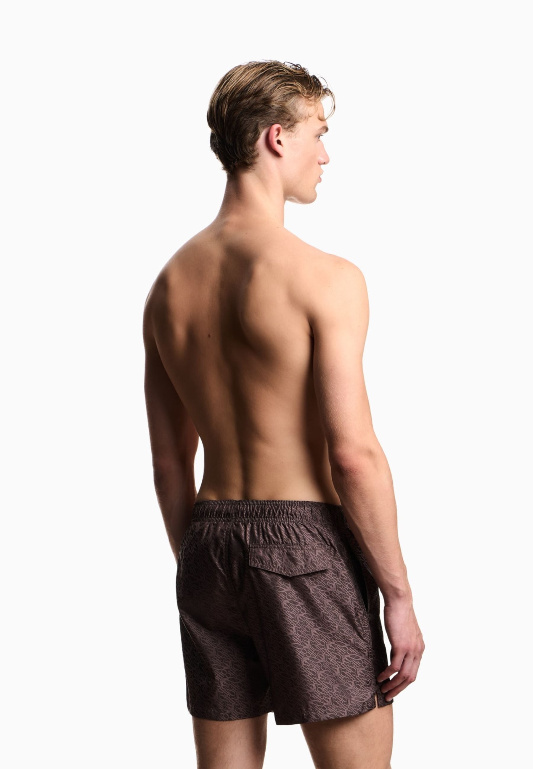 EMPORIO ARMANI - Costume Shorts Jacquard Logo All Over 