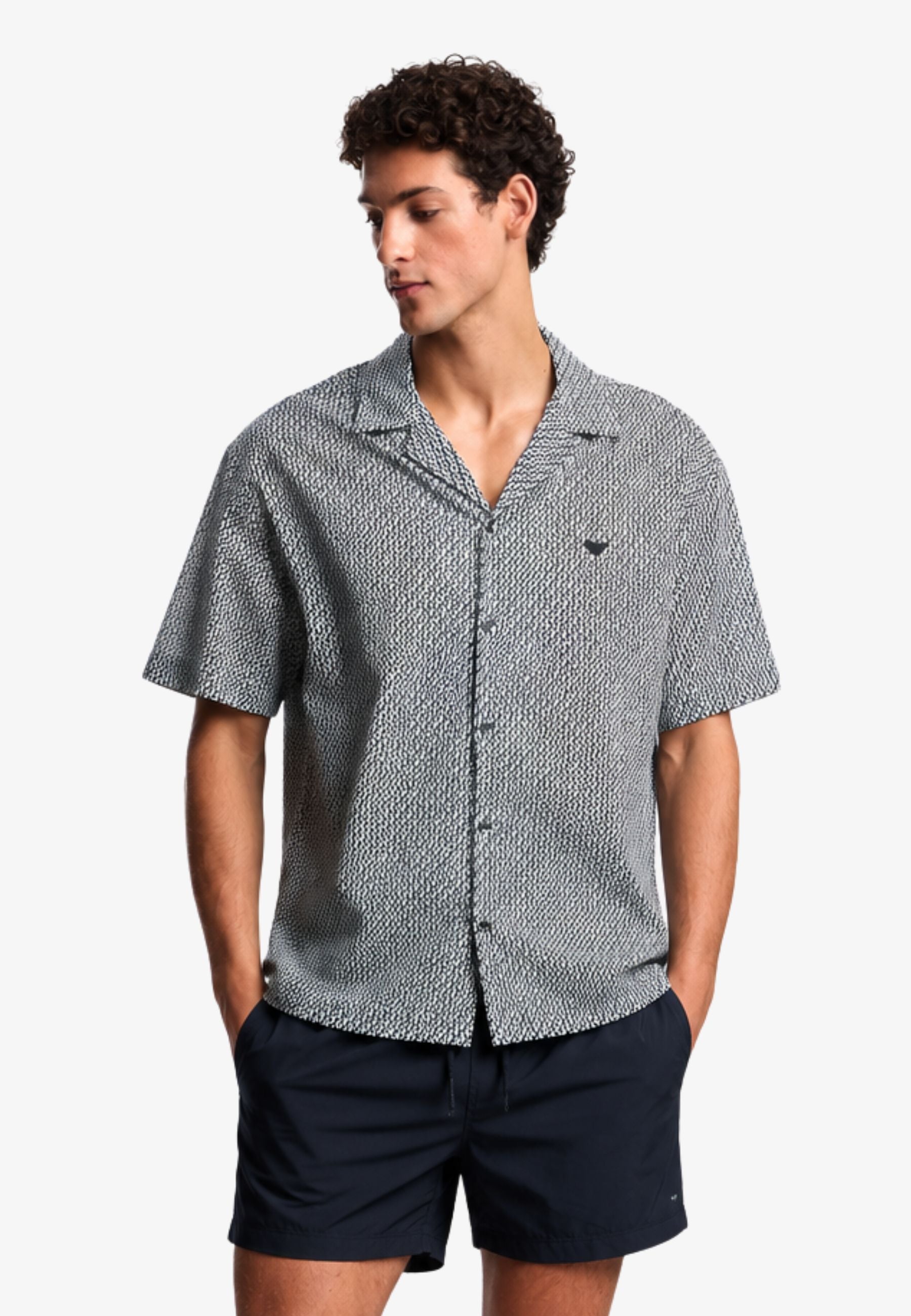 EMPORIO ARMANI - Camicia Beachwear Pattern Mix 