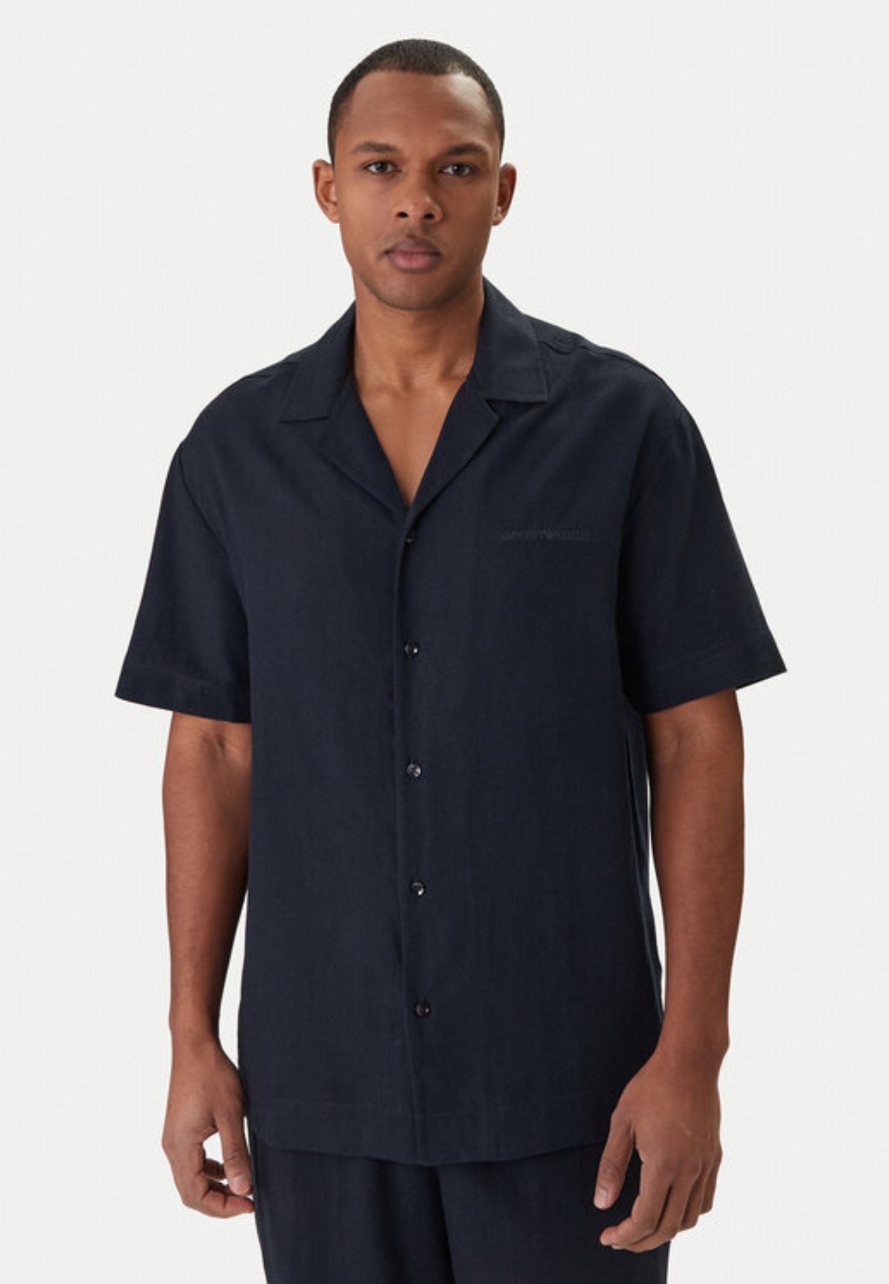 EMPORIO ARMANI - Camicia Beachwear in Misto Lino 