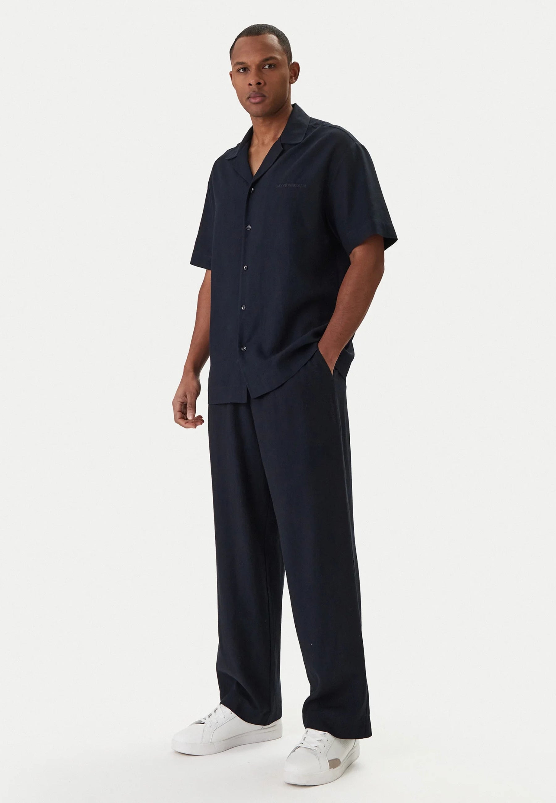 EMPORIO ARMANI - Camicia Beachwear in Misto Lino 