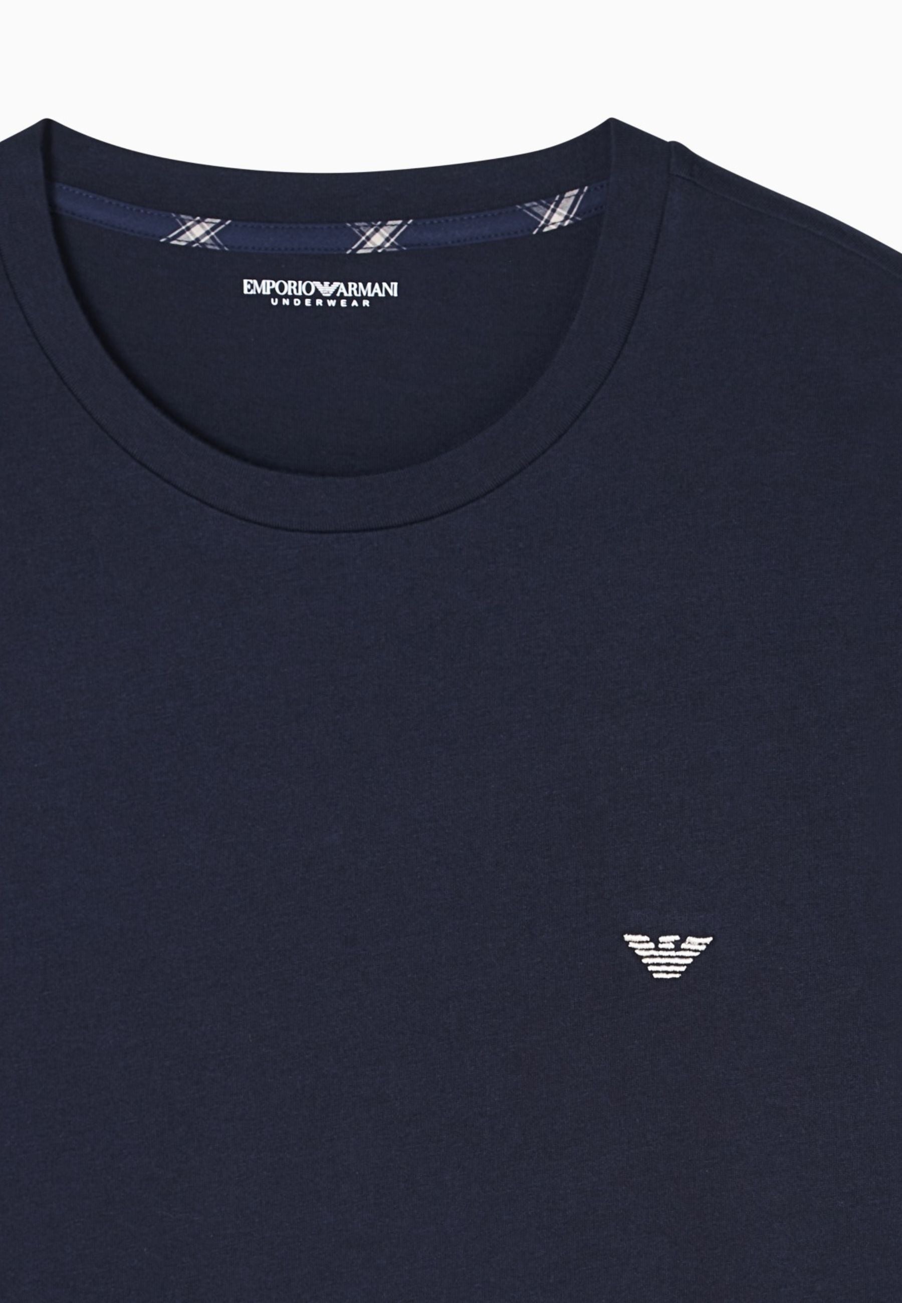 Emporio Armani - Pigiama con bermuda logo jacquard 