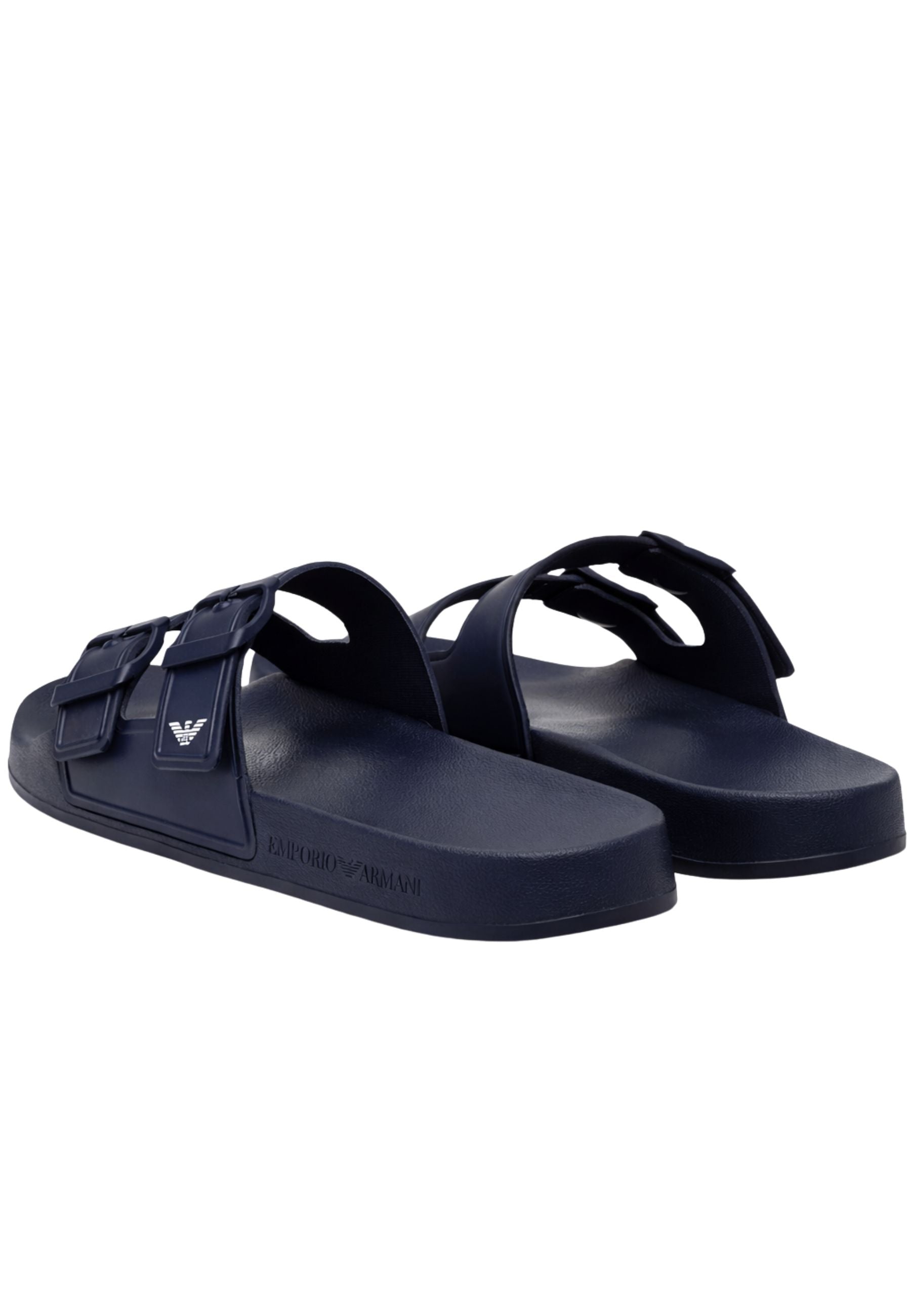 Emporio Armani ? Sandali slide doppia fascia con fibbie 