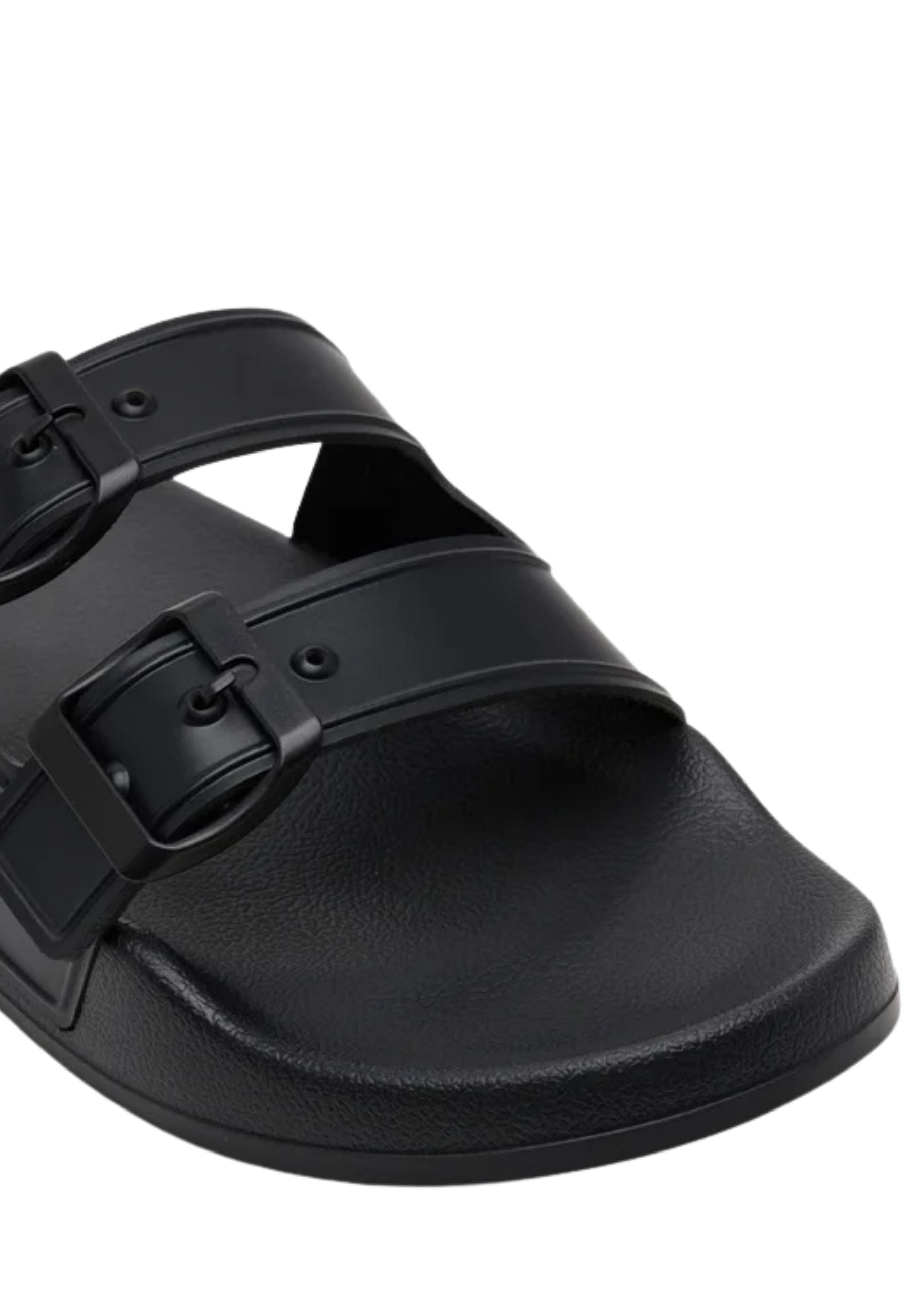 Emporio Armani - Sandali slide doppia fascia con fibbie 